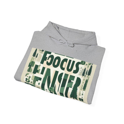 boostlete-boost-mode-type-focus-finish-banner-modern-0113 — Unisex Heavy Blend Hooded Sweatshirt (Gildan)