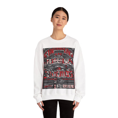 boostlete-iron-intent-type-sin-excusas-arc-retro-0157 — Unisex Heavy Blend Crewneck Sweatshirt (Gildan)