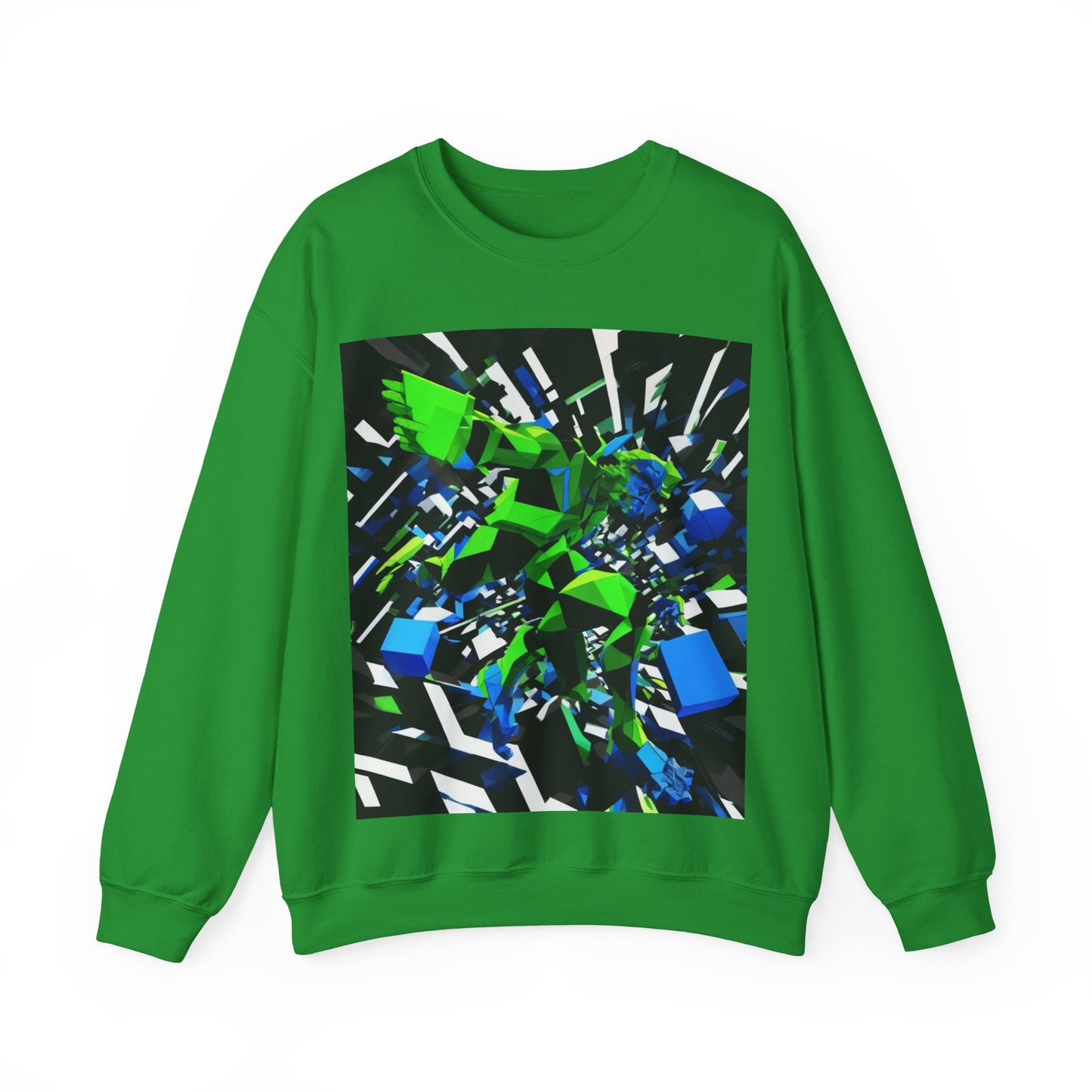 boostlete-pr-season-scene-sprinter-3d-geometric-0896 — Unisex Heavy Blend Crewneck (G18000)