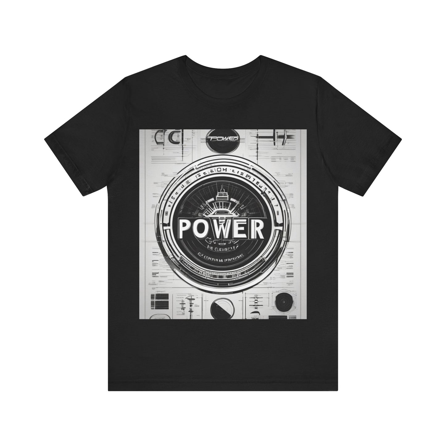 boostlete-boost-mode-type-power-in-quiet-badge-blueprint-0245 — Unisex Jersey Short Sleeve (B+C 3001)