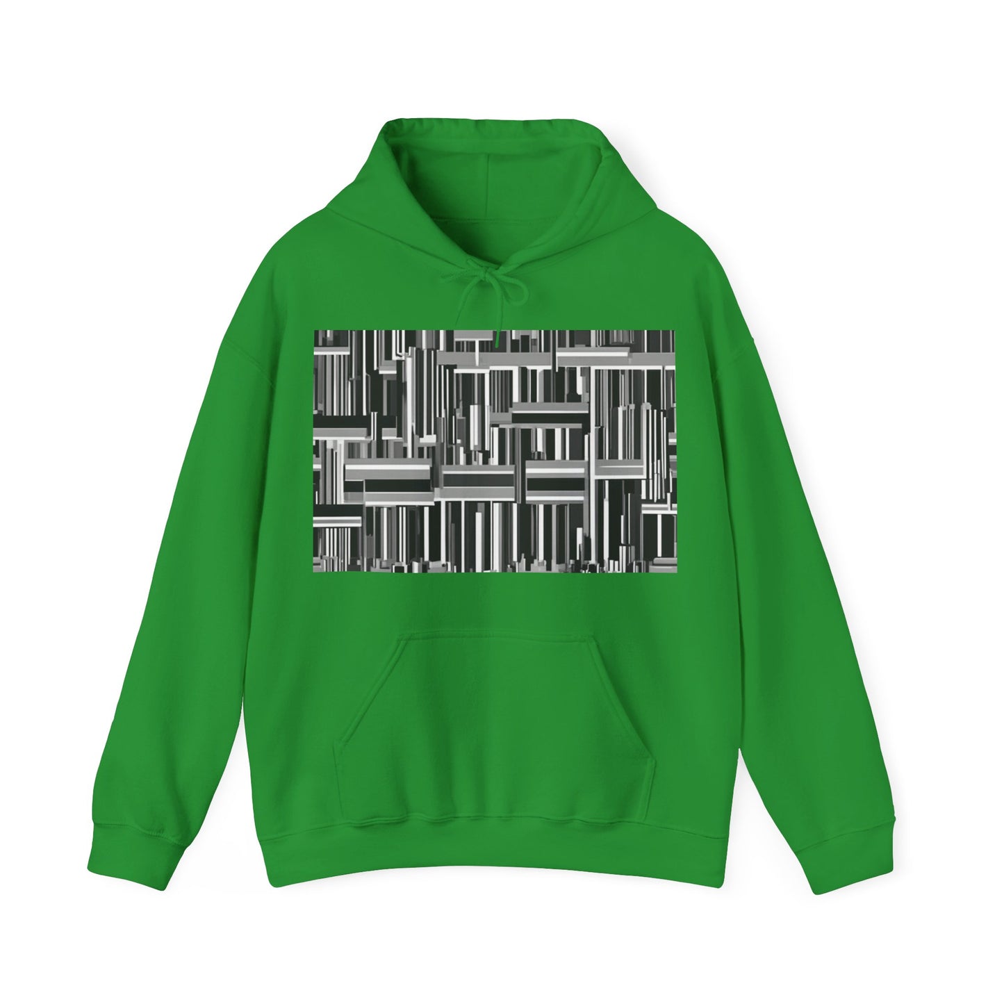 boostlete-recovery-progress-pattern-barcode-isometric-1023 — Unisex Heavy Blend Hoodie (G18500)
