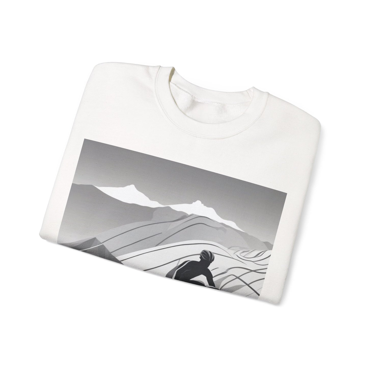 boostlete-recovery-progress-scene-cyclist-motion-vector-0808 — Unisex Heavy Blend Crewneck (G18000)
