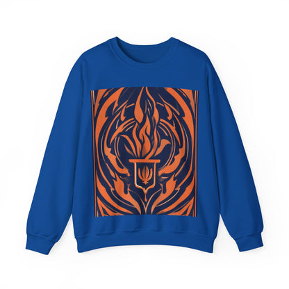 boostlete-quiet-power-icon-flame-duotone-athletic-0158 — Unisex Heavy Blend Crewneck Sweatshirt (Gildan)