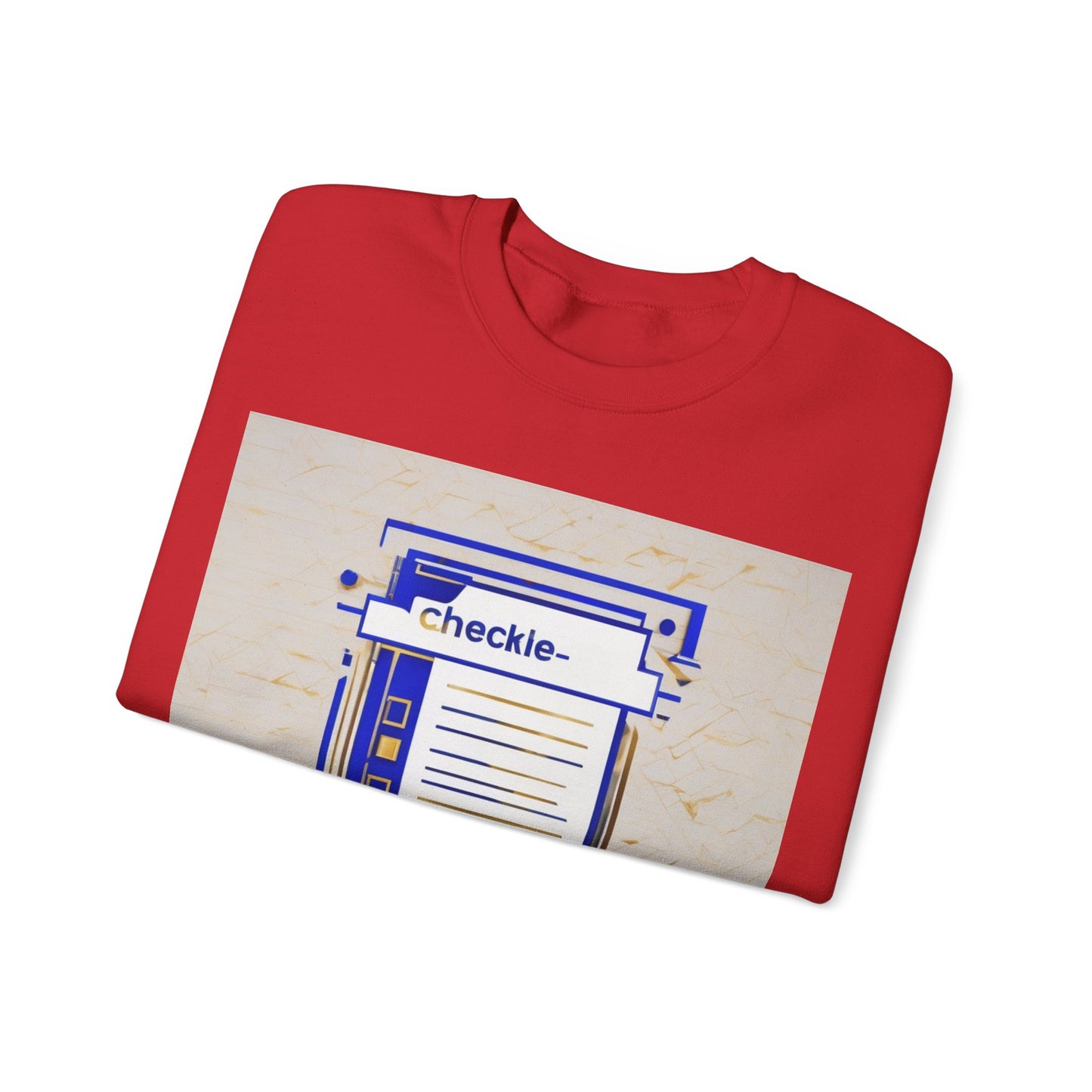 boostlete-am-crew-icon-checklist-glitch-badge-0018 — Unisex Heavy Blend Crewneck Sweatshirt (Gildan)