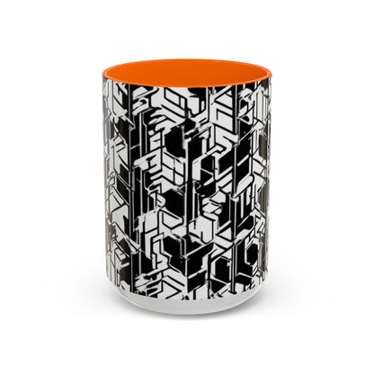 boostlete-field-day-pattern-micro-blueprint-0927 — Accent Mug 11/15oz