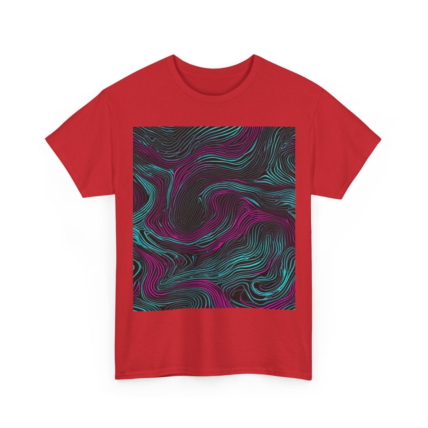 boostlete-am-crew-pattern-topographic-monoline-0075 — Unisex Heavy Cotton Tee (Gildan 5000)