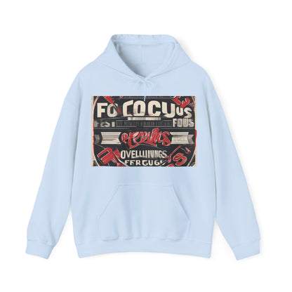 boostlete-mile-by-mile-type-focus-over-feelings-split-retro-0841 — Unisex Heavy Blend Hoodie (G18500)