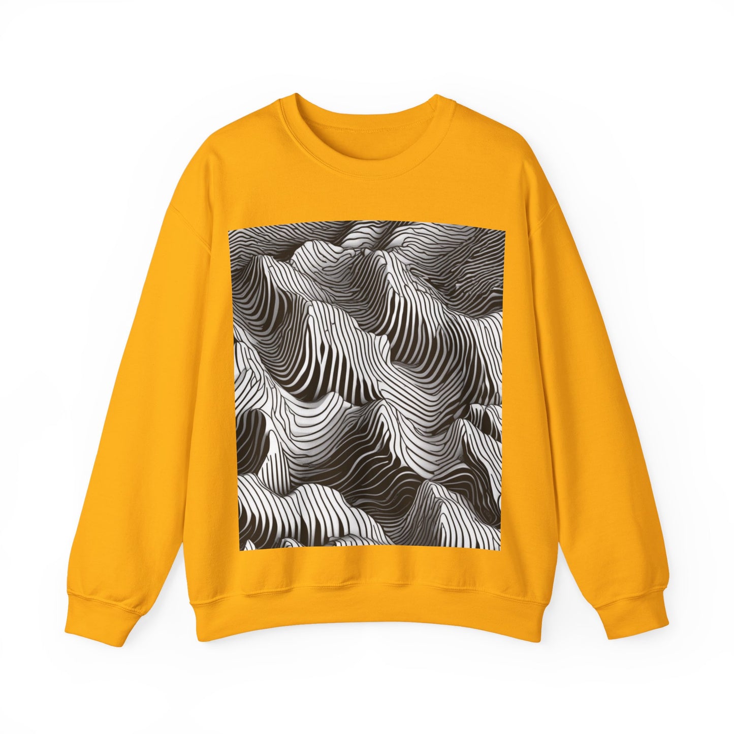 boostlete-field-day-pattern-topographic-isometric-0211 — Unisex Heavy Blend Crewneck Sweatshirt (Gildan)