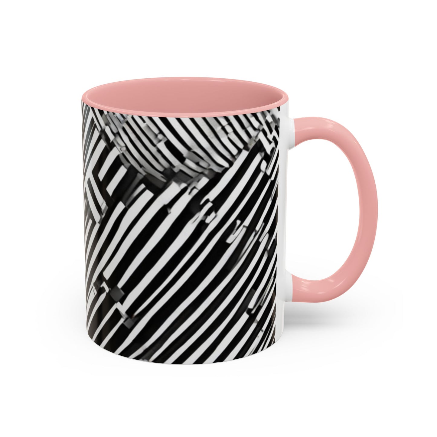 boostlete-mile-by-mile-pattern-barcode-monoline-0059 — Accent Mug 11oz/15oz