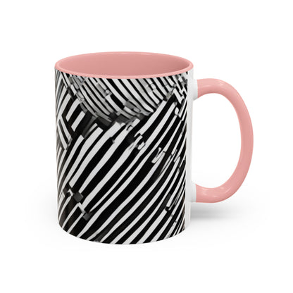 boostlete-mile-by-mile-pattern-barcode-monoline-0059 — Accent Mug 11oz/15oz