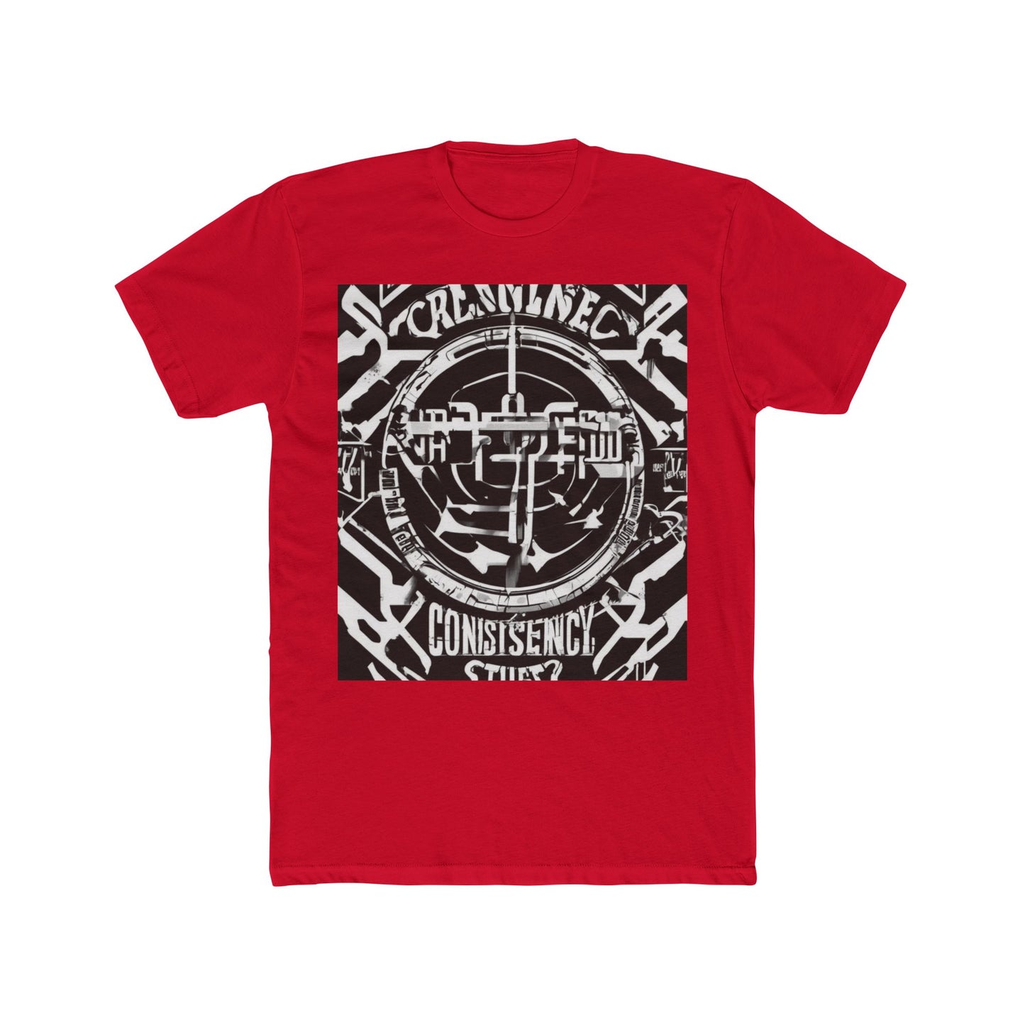 boostlete-am-crew-type-consistency-is-the-flex-centered-industrial-0137 — Unisex Cotton Crew Tee (NL 3600)