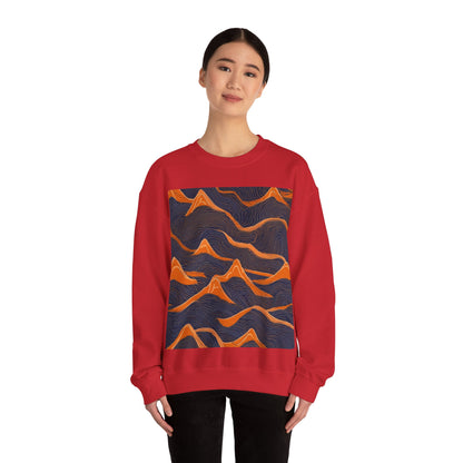 boostlete-boost-mode-pattern-topographic-engraved-0035 — Unisex Heavy Blend Crewneck Sweatshirt (Gildan)
