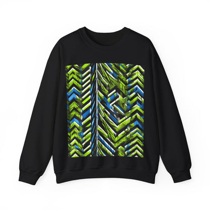 boostlete-rise-grind-pattern-chevron-isometric-0195 — Unisex Heavy Blend Crewneck Sweatshirt (Gildan)