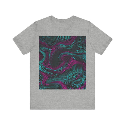 boostlete-am-crew-pattern-topographic-monoline-0075 — Unisex Jersey Short Sleeve (B+C 3001)