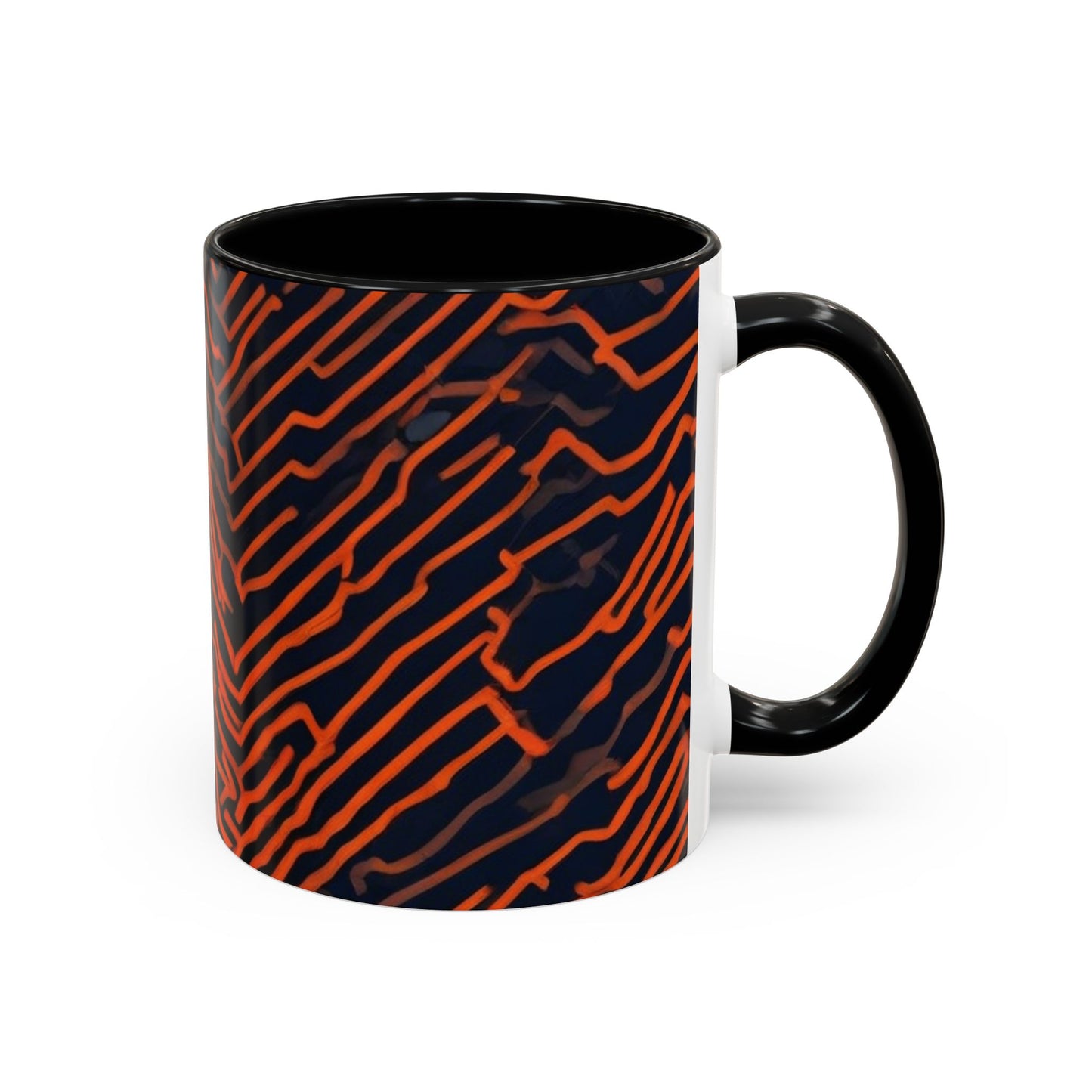 boostlete-field-day-pattern-ekg-modern-0087 — Accent Mug 11oz/15oz