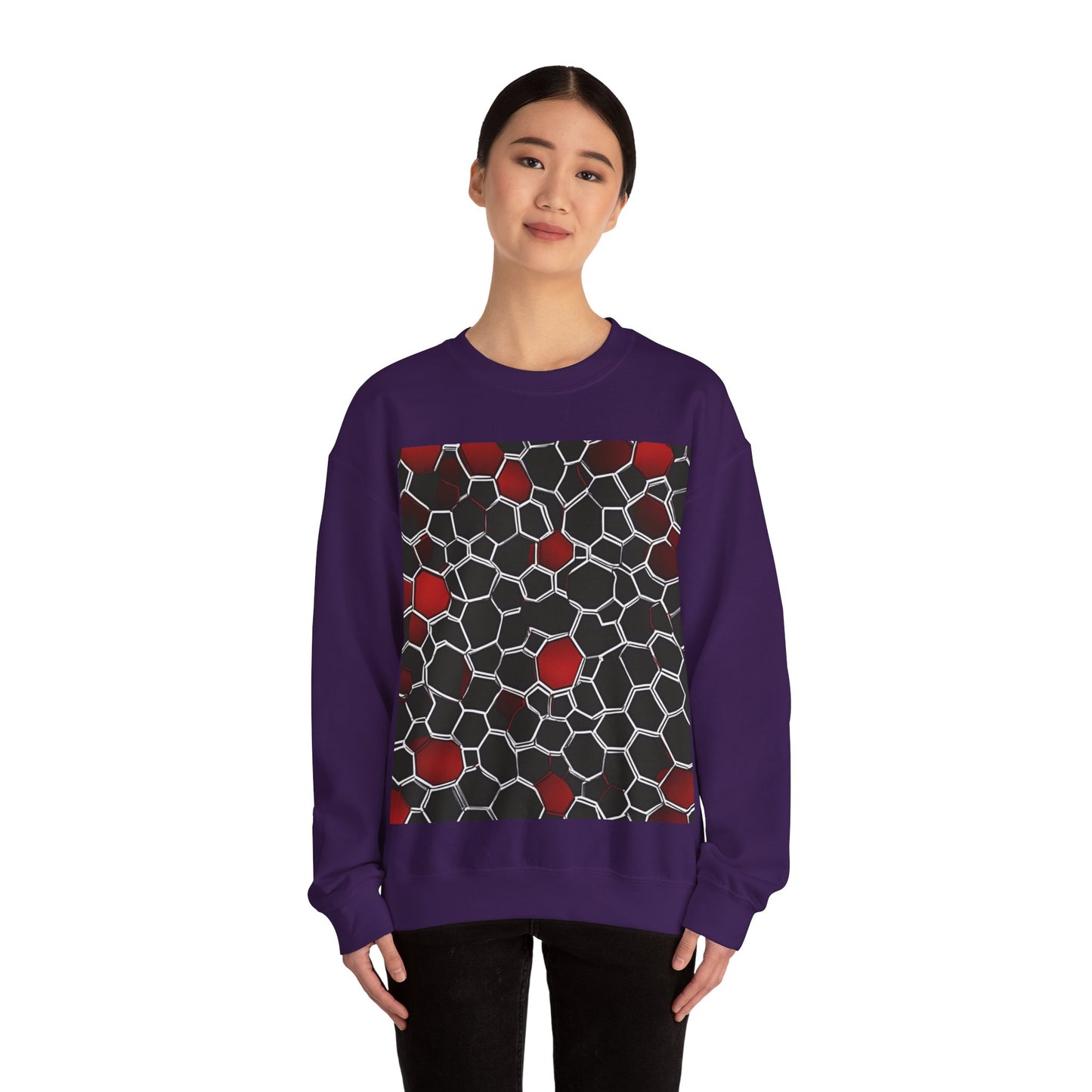 boostlete-quiet-power-pattern-hex-vector-0039 — Unisex Heavy Blend Crewneck (G18000)