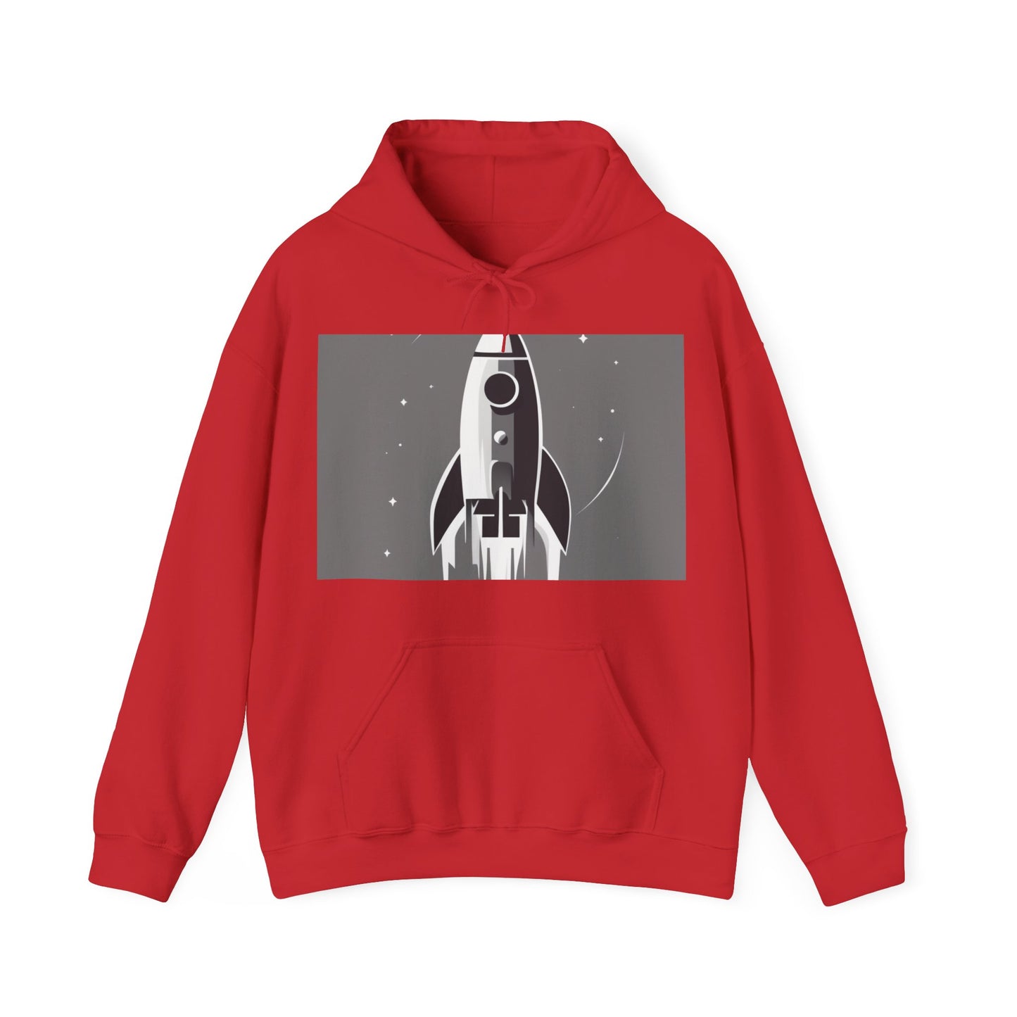 boostlete-field-day-icon-rocket-soft-monoline-1718 — Unisex Heavy Blend Hoodie (G18500)