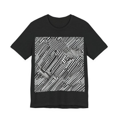 boostlete-mile-by-mile-pattern-barcode-monoline-0059 — Unisex Jersey Short Sleeve (B+C 3001)