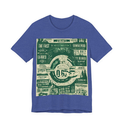 boostlete-mile-by-mile-type-fast-is-earned-big-blueprint-0041 — Unisex Jersey Short Sleeve (B+C 3001)