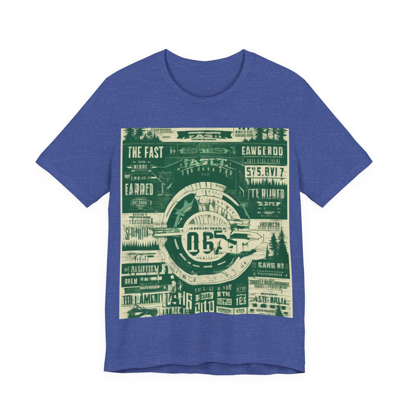 boostlete-mile-by-mile-type-fast-is-earned-big-blueprint-0041 — Unisex Jersey Short Sleeve (B+C 3001)