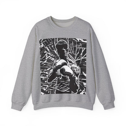 boostlete-boost-mode-scene-boxer-glitch-paper-0084 — Unisex Heavy Blend Crewneck Sweatshirt (Gildan)