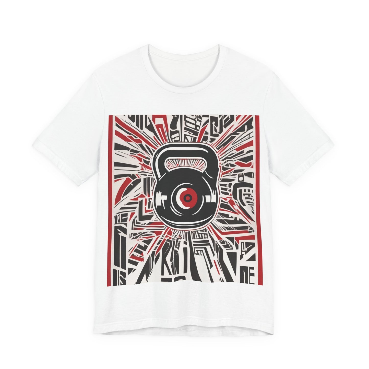 boostlete-recovery-progress-icon-kettlebell-outline-industrial-0366 — Unisex Jersey Short Sleeve (B+C 3001)