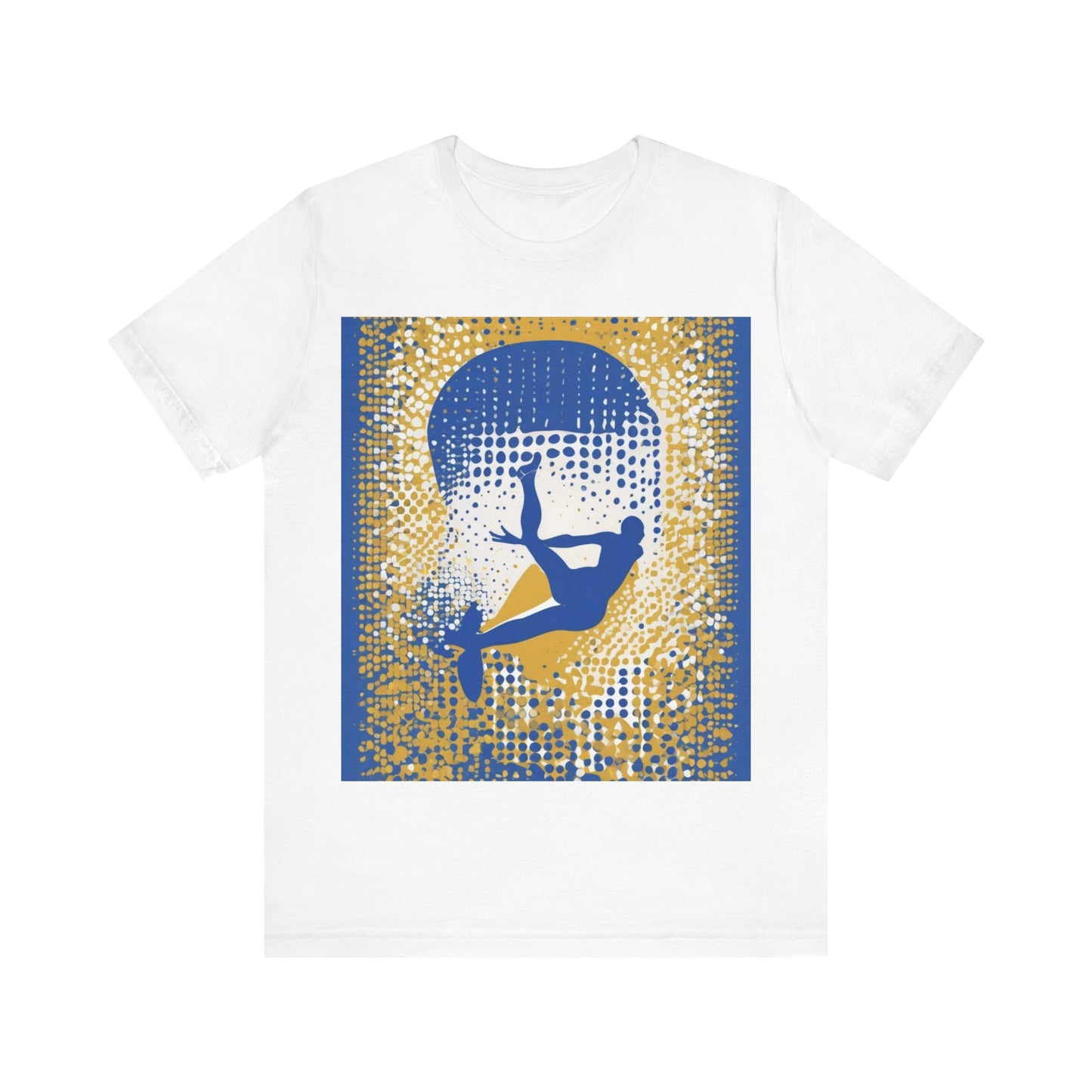 boostlete-field-day-icon-swimmer-halftone-paper-0246 — Unisex Jersey Short Sleeve (B+C 3001)