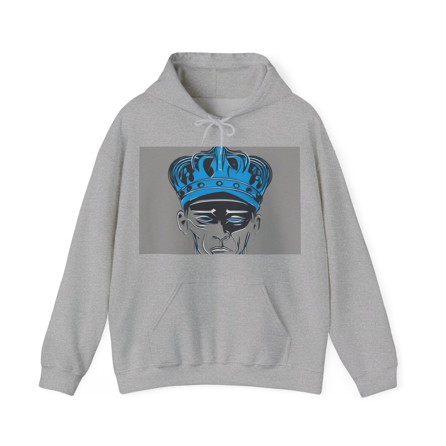 boostlete-am-crew-icon-crown-grainy-monoline-0022 — Unisex Heavy Blend Hooded Sweatshirt (Gildan)