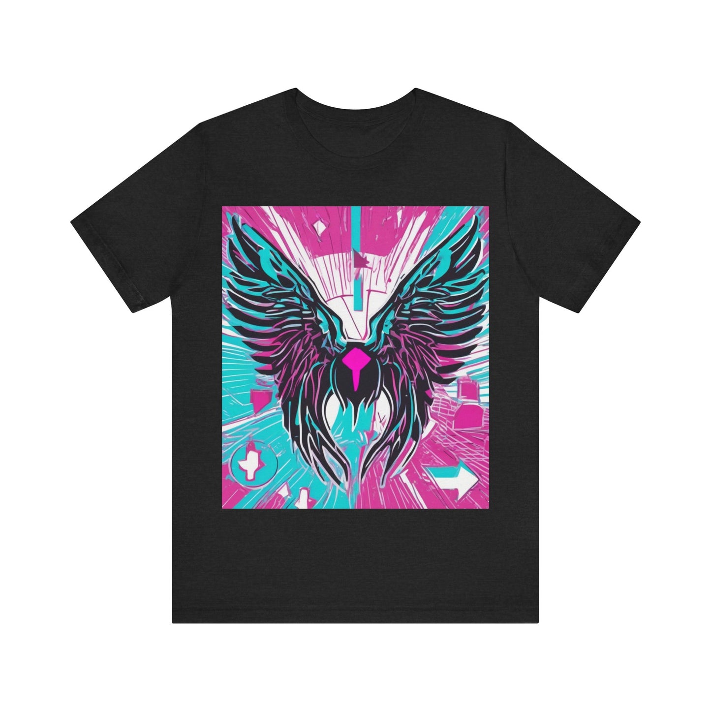 boostlete-am-crew-icon-wings-outline-line-art-0282 — Unisex Jersey Short Sleeve (B+C 3001)