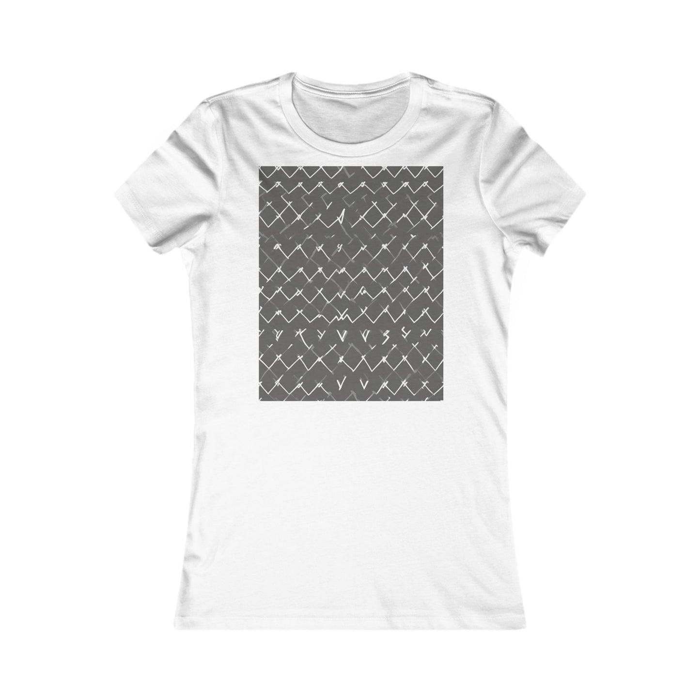 boostlete-am-crew-pattern-ekg-bold-0047 — Women's Favorite Tee (B+C 6004)