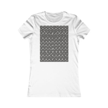 boostlete-am-crew-pattern-ekg-bold-0047 — Women's Favorite Tee (B+C 6004)