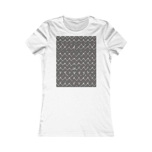 boostlete-am-crew-pattern-ekg-bold-0047 — Women's Favorite Tee (B+C 6004)