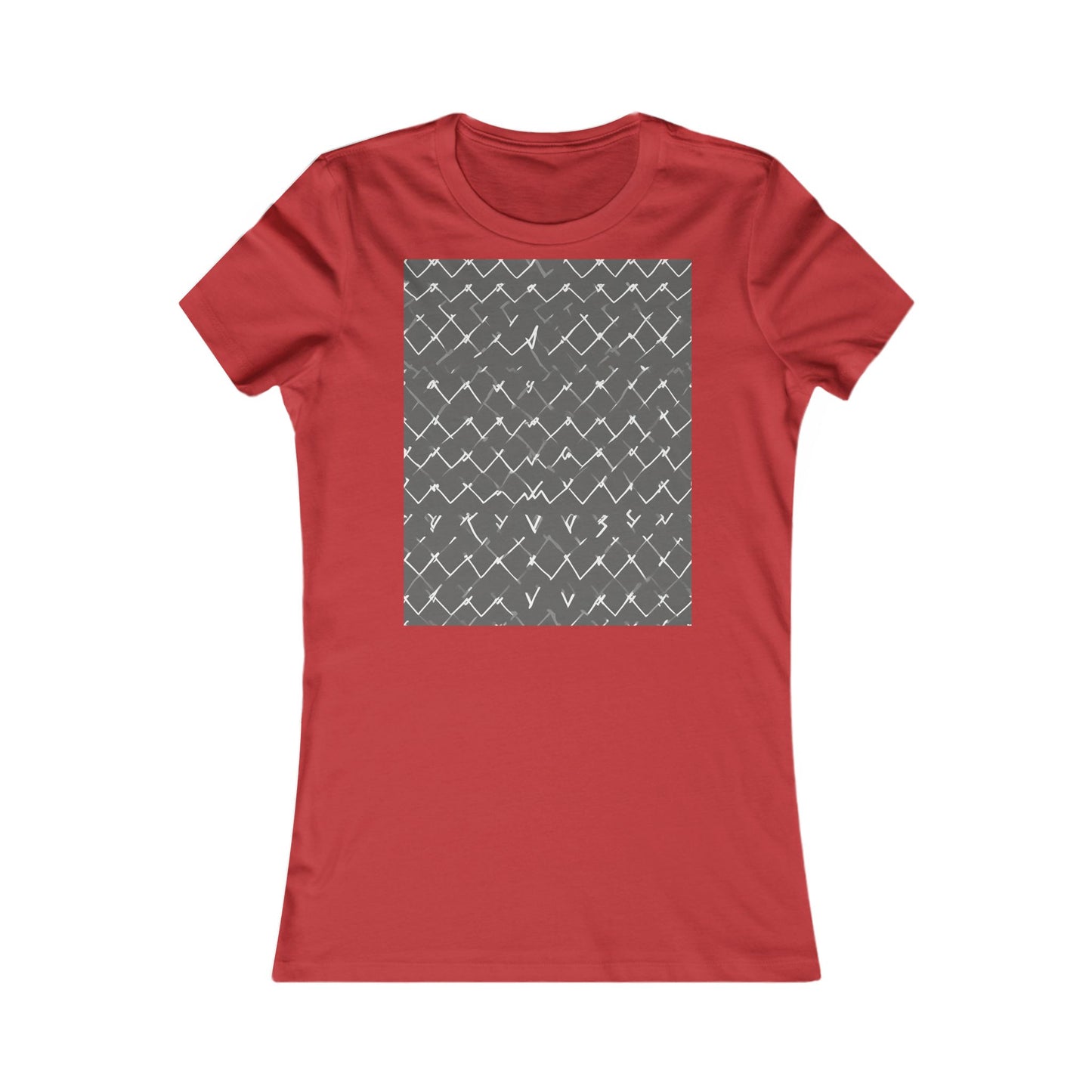 boostlete-am-crew-pattern-ekg-bold-0047 — Women's Favorite Tee (B+C 6004)