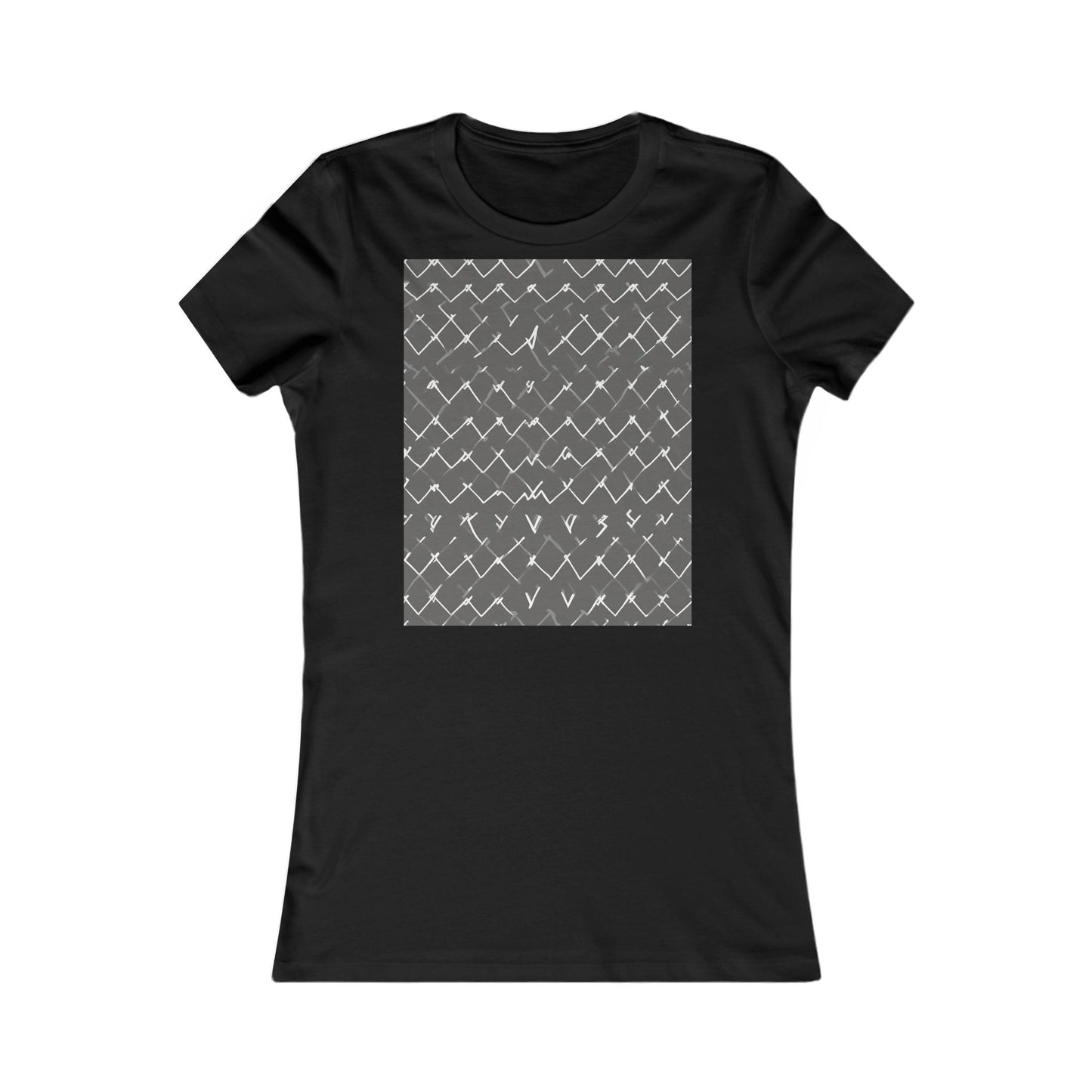 boostlete-am-crew-pattern-ekg-bold-0047 — Women's Favorite Tee (B+C 6004)