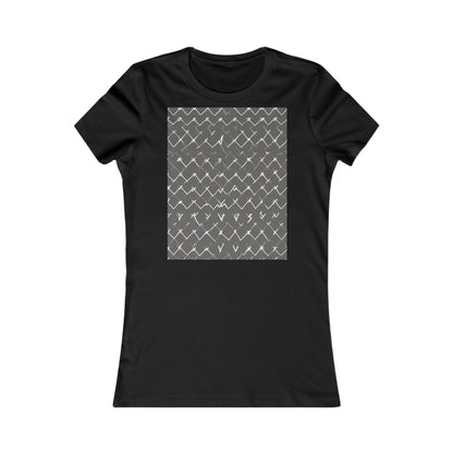 boostlete-am-crew-pattern-ekg-bold-0047 — Women's Favorite Tee (B+C 6004)