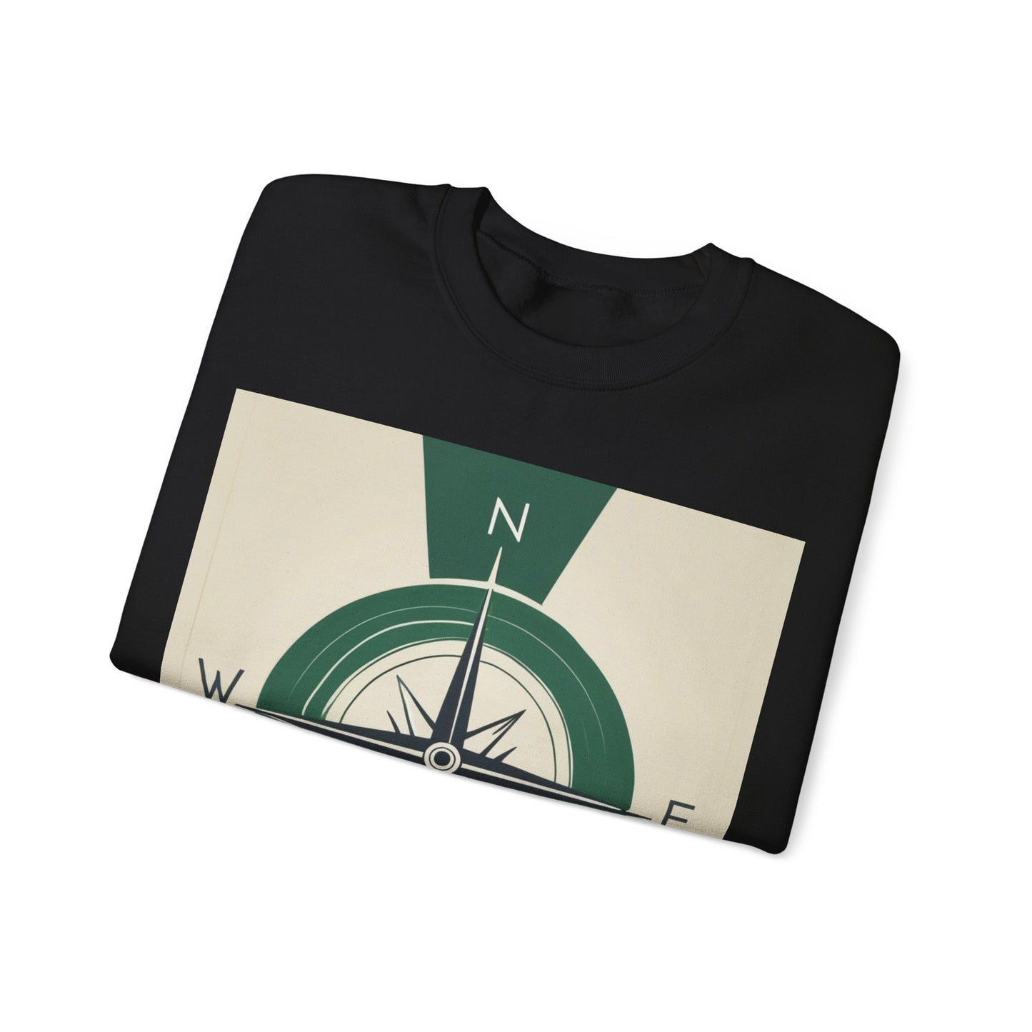 boostlete-iron-intent-icon-compass-soft-blueprint-0614 — Unisex Heavy Blend Crewneck (G18000)