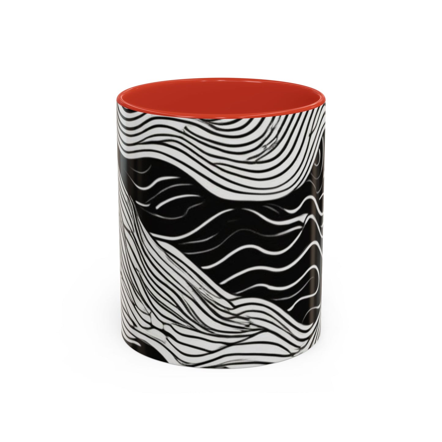 boostlete-field-day-pattern-topographic-line-art-0239 — Accent Mug 11oz/15oz