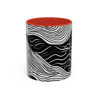 boostlete-field-day-pattern-topographic-line-art-0239 — Accent Mug 11oz/15oz