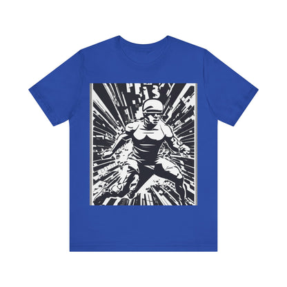 boostlete-field-day-scene-sprinter-halftone-bold-0148 — Unisex Jersey Short Sleeve (B+C 3001)