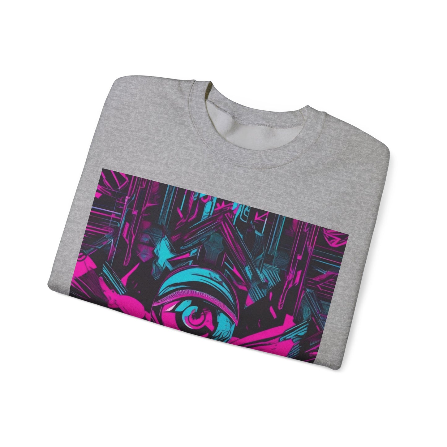 boostlete-iron-intent-type-eyes-up-forward-big-line-art-0065 — Unisex Heavy Blend Crewneck Sweatshirt (Gildan)