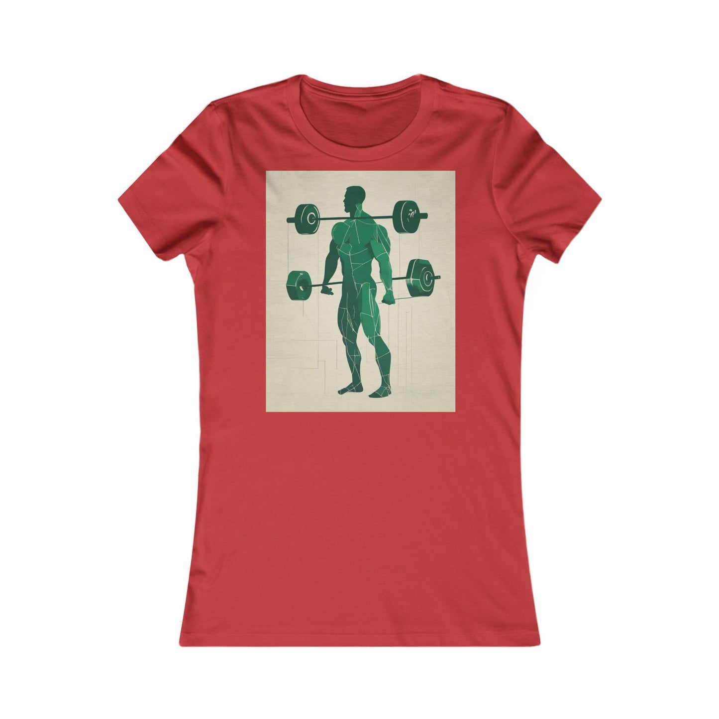 boostlete-boost-mode-scene-deadlift-glitch-blueprint-0044 — Women's Favorite Tee (B+C 6004)
