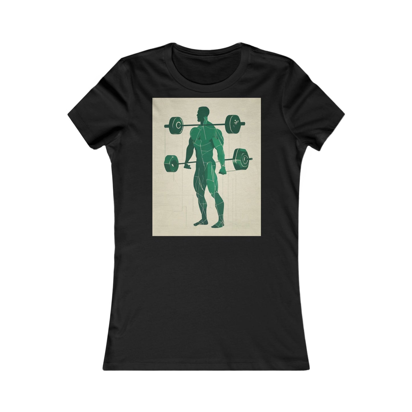 boostlete-boost-mode-scene-deadlift-glitch-blueprint-0044 — Women's Favorite Tee (B+C 6004)