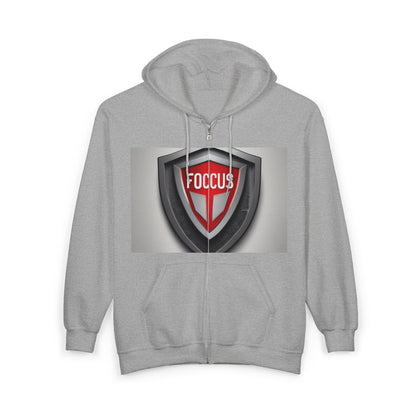 boostlete-mile-by-mile-icon-shield-soft-paper-0114 — Unisex Heavy Blend Full-Zip Hooded Sweatshirt