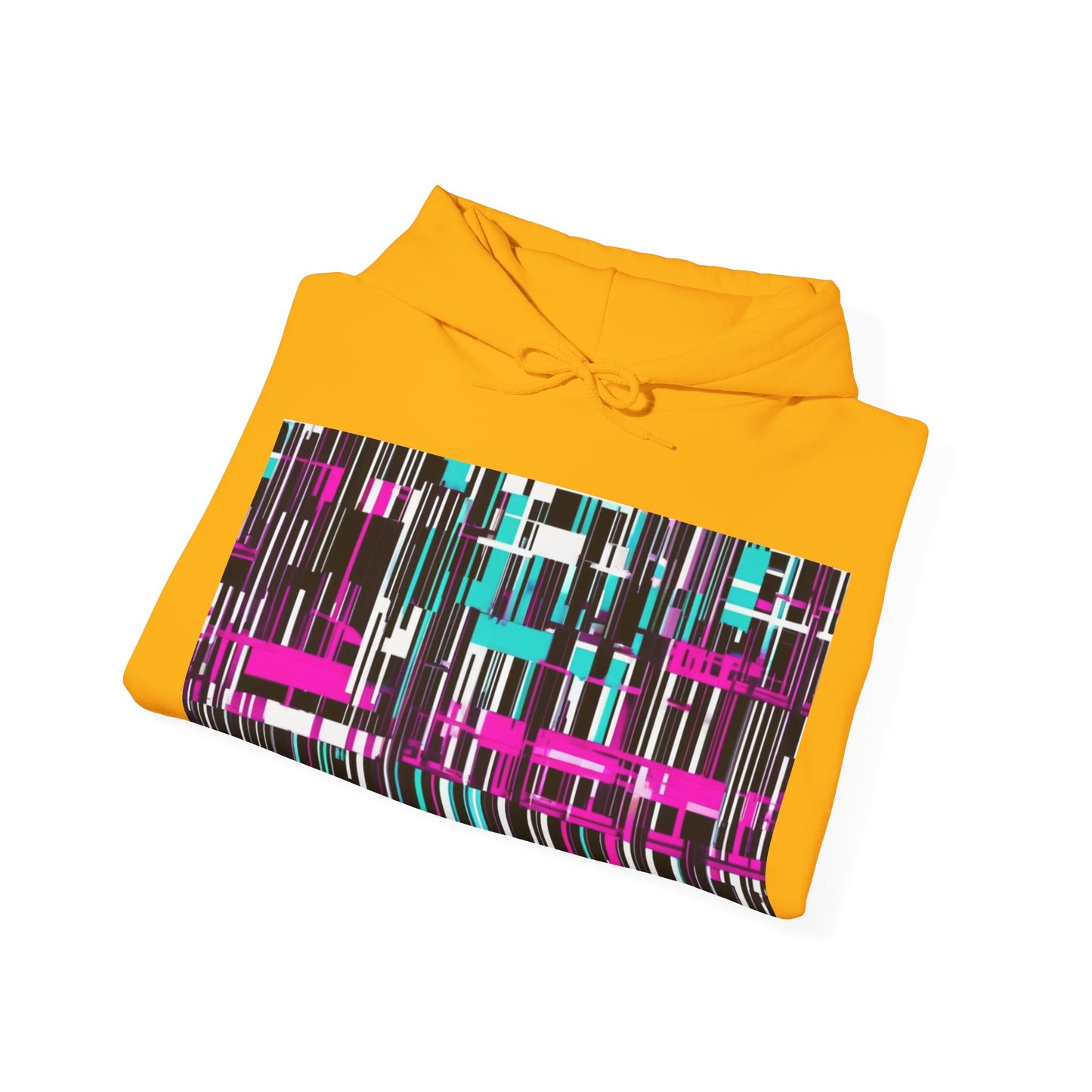 boostlete-am-crew-pattern-barcode-bold-0023 — Unisex Heavy Blend Hooded Sweatshirt (Gildan)