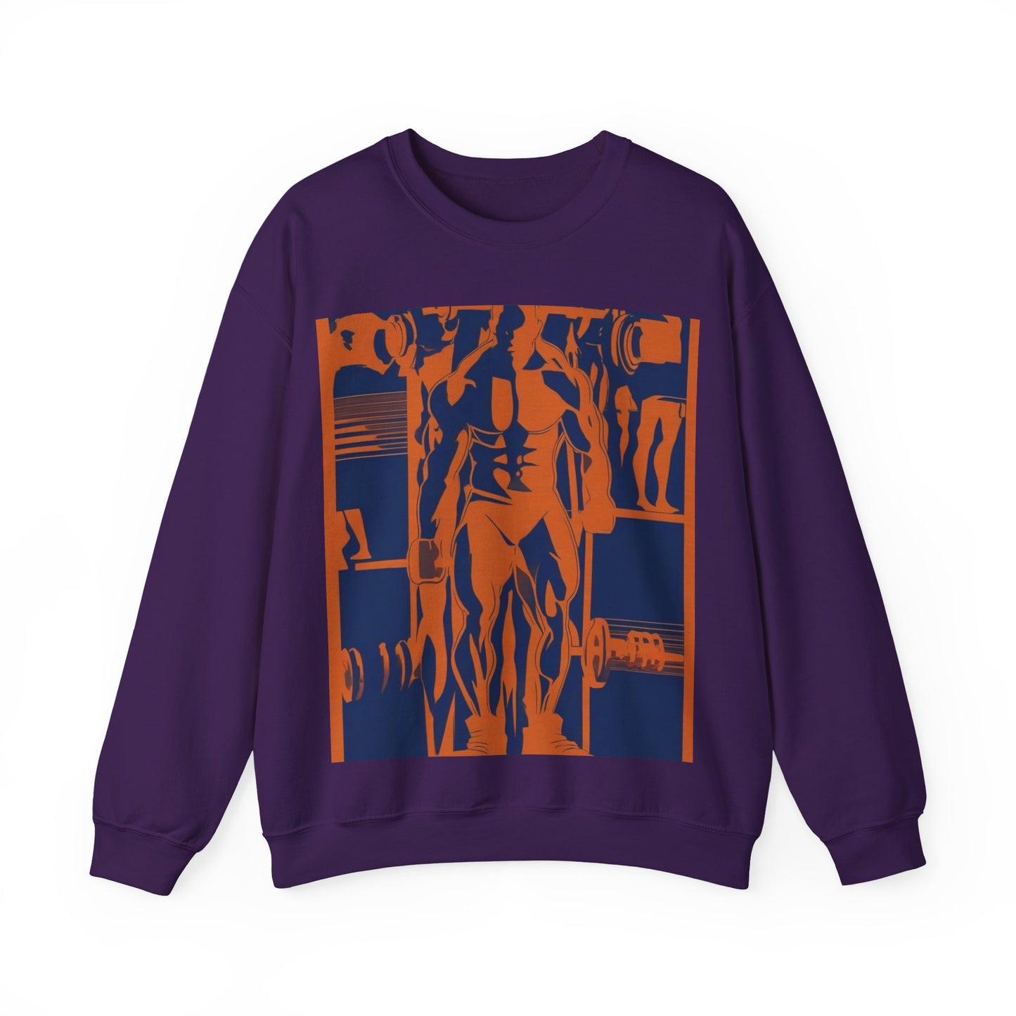 boostlete-rise-grind-scene-deadlift-3d-paper-0812 — Unisex Heavy Blend Crewneck (G18000)