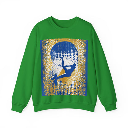 boostlete-field-day-icon-swimmer-halftone-paper-0246 — Unisex Heavy Blend Crewneck Sweatshirt (Gildan)