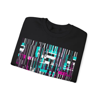 boostlete-am-crew-pattern-barcode-bold-0023 — Unisex Heavy Blend Crewneck Sweatshirt (Gildan)