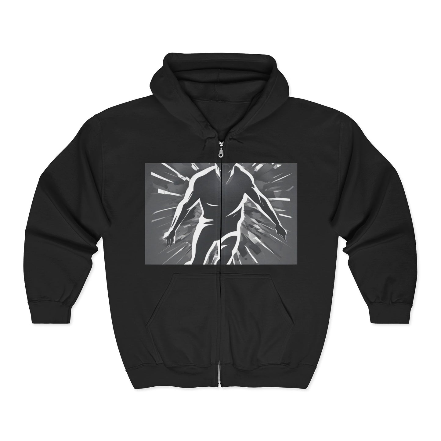 boostlete-iron-intent-scene-sprinter-soft-athletic-0108 — Unisex Heavy Blend Full-Zip Hooded Sweatshirt