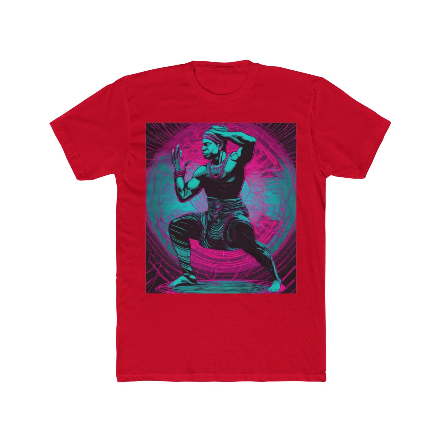 boostlete-rise-grind-scene-yogi-motion-line-art-0240 — Unisex Cotton Crew Tee (NL 3600)