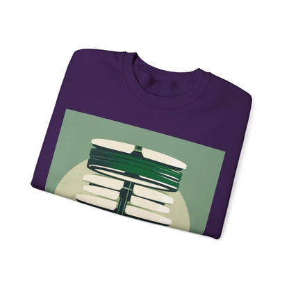 boostlete-recovery-progress-icon-barbell-glitch-vector-1746 — Unisex Heavy Blend Crewneck (G18000)